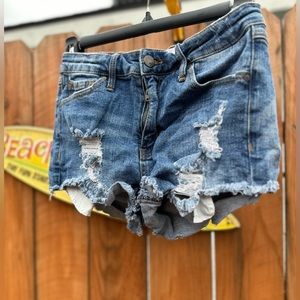 RSQ Venice Mid Rise Distressed Shorts Size 3